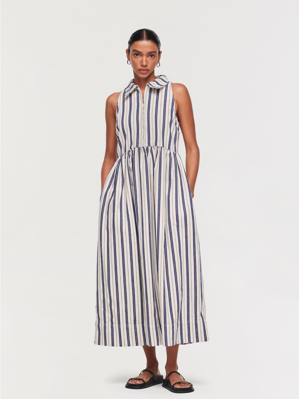 Aligne Gabi Sleeveless Denim Halter Dress